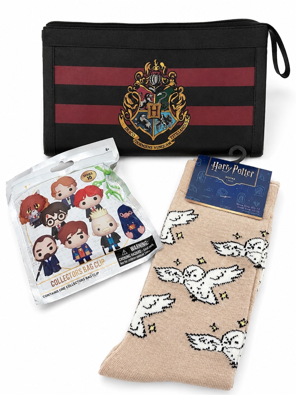 Harry Potter Zippered Pouch, Bag Charm Blind Bag & Socks